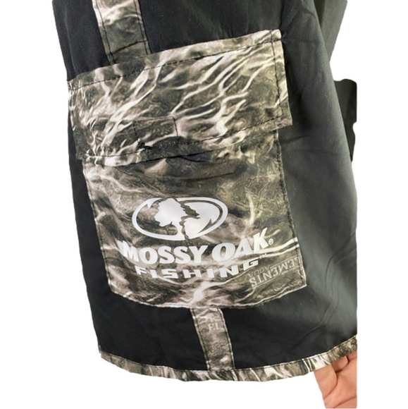 Mossy Oak Fishing Black Camo Board Swim Trunk NWT SKU0714 orSKU0715 - Picture 4 of 6